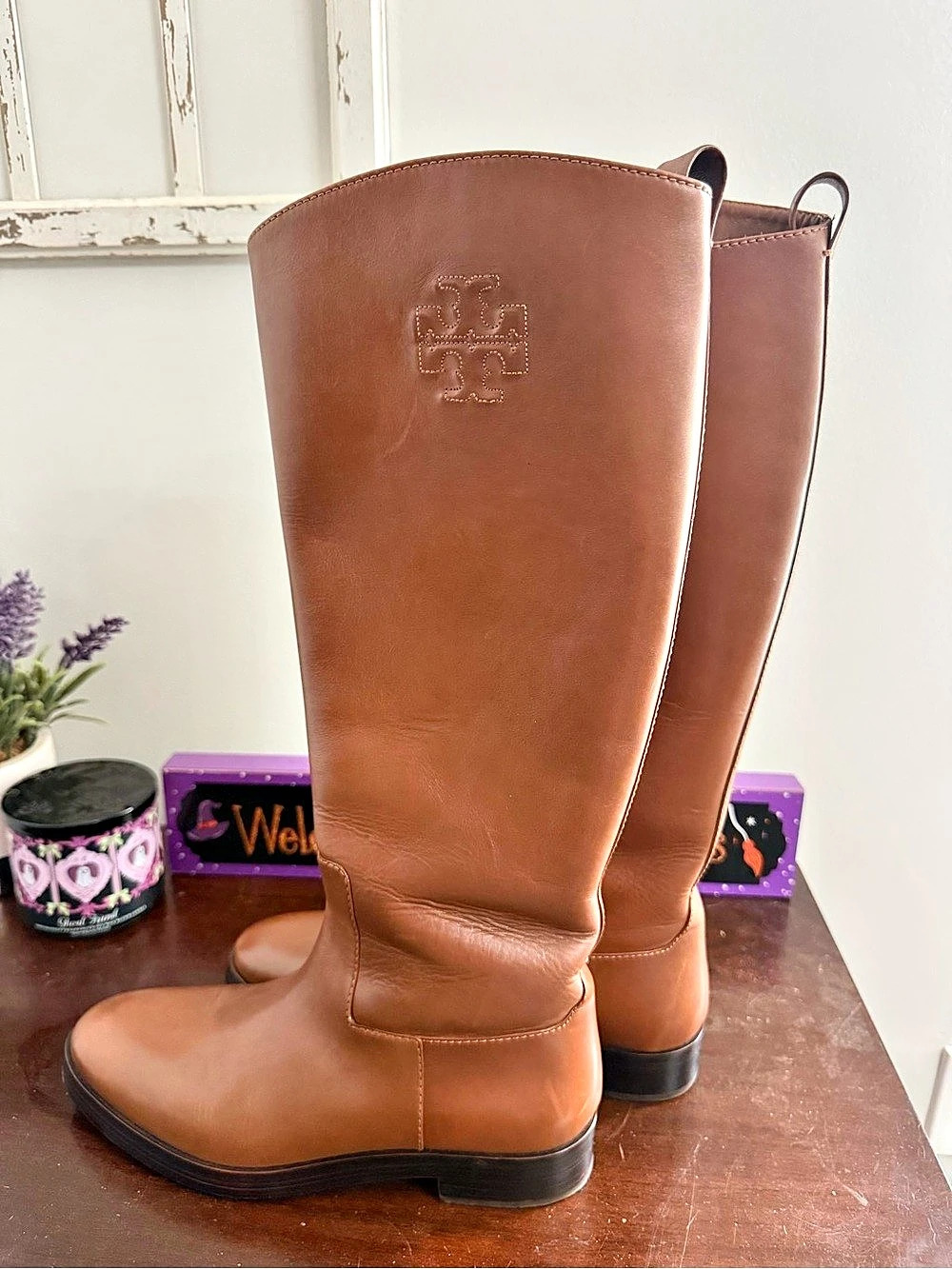 Tory Burch Women's Leather Tall Boots US 10.5 M Like New